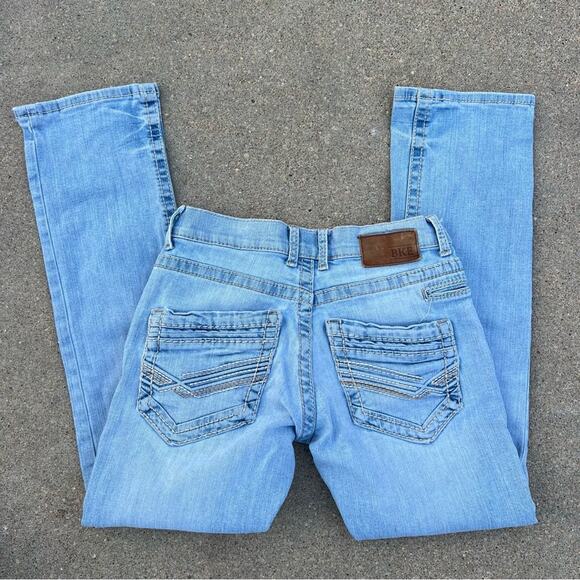 BKE Carter 27S Straight Leg Jeans Light Blue Wash AVM2749 - Picture 1 of 7